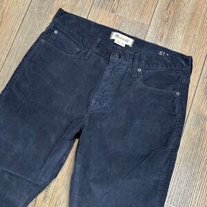 Madewell Slim Fit Corduroy Pants Black Mens Size 30x32 AA377